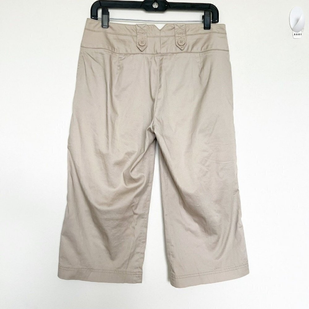 NEW Larry Levine Capris pants beige coastal travel beach resortwear coastal - Picture 6 of 7